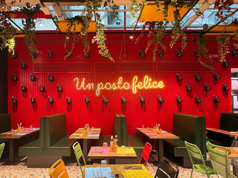Hangry Joe's hot chicken franchise restaurant interior
